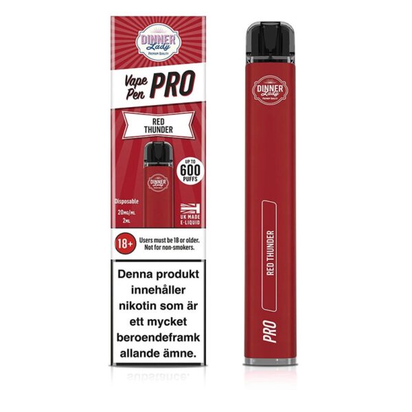 DINNER LADY VAPE PEN PRO 600 DISPOSABLE VAPE KIT 20MG - Image 5