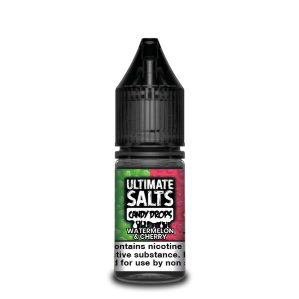 WATERMELON & CHERRY CANDY DROPS 10ML NIC SALT ULTIMATE SALTS PACK OF 10