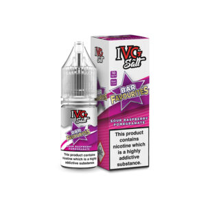SOUR RASPBERRY POMEGRANATE NIC SALT 10ML IVG BAR FAVOURITES