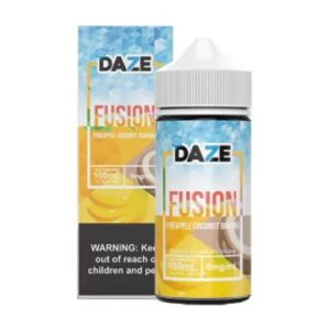 PINEAPPLE COCONUT BANANA ICED 100ML E LIQUID 7 DAZE FUSION