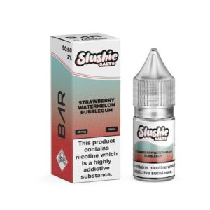STRAWBERRY WATERMELON BUBBLEGUM 10ML NIC SALT SLUSHIE BAR SALTS