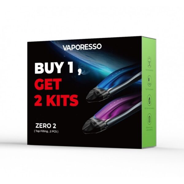 VAPORESSO ZERO 2 POD KIT (TWIN PACK) - Image 3