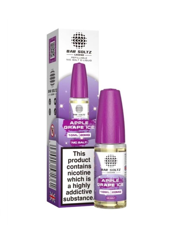 APPLE GRAPE ICE 10ML NIC SALT BAR SOLTZ LEGEND