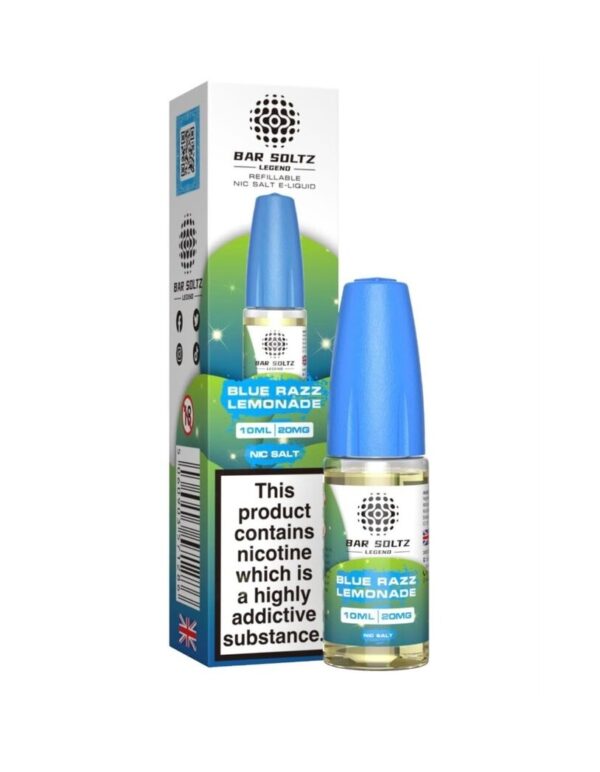 BLUE RAZZ LEMONADE 10ML NIC SALT BAR SOLTZ LEGEND