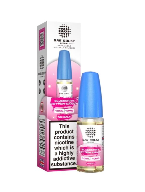 BLUEBERRY COTTON CANDY 10ML NIC SALT BAR SOLTZ LEGEND