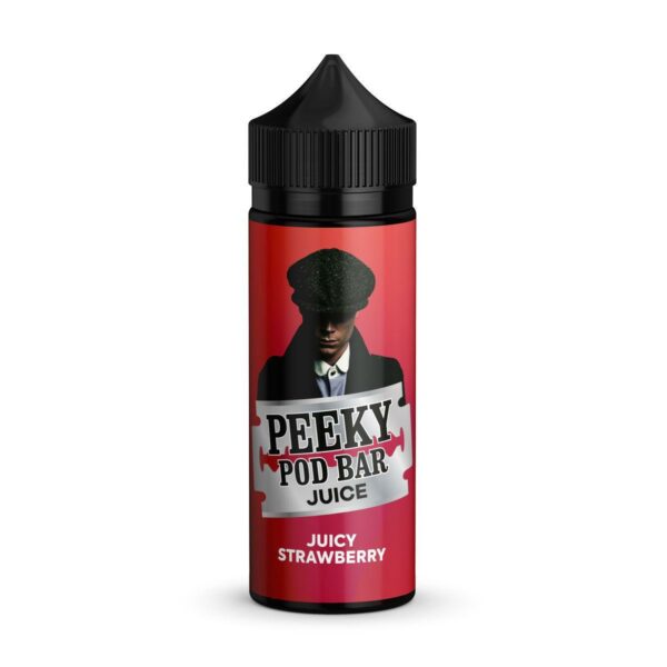 JUICY STRAWBERRY 100ML E LIQUID PEEKY POD BAR
