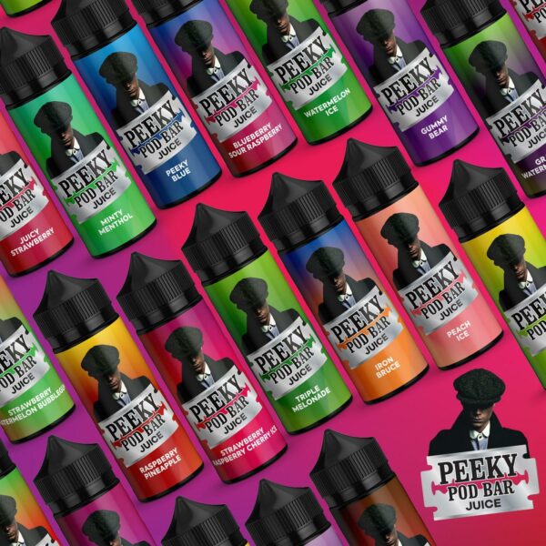 BLUEBERRY SOUR RASPBERRY 100ML E LIQUID PEEKY POD BAR - Image 4