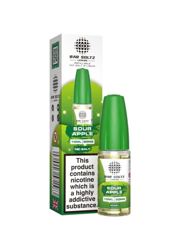 SOUR APPLE 10ML NIC SALT BAR SOLTZ LEGEND