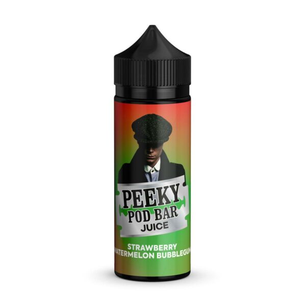 STRAWBERRY WATERMELON BUBBLEGUM 100ML E LIQUID PEEKY POD BAR