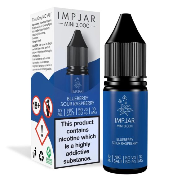 BLUEBERRY SOUR RASPBERRY 10ML NIC SALT IMP JAR