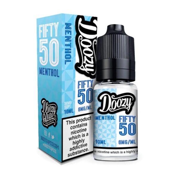 MENTHOL 10ML E LIQUID DOOZY 50/50 PACK OF 10