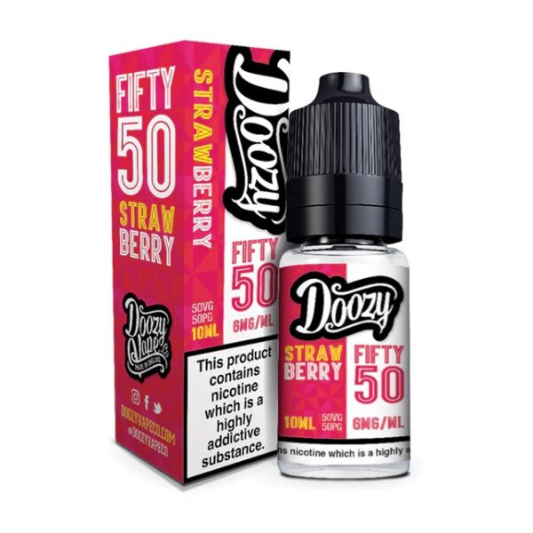 STRAWBERRY 10ML E LIQUID DOOZY 50/50 PACK OF 10