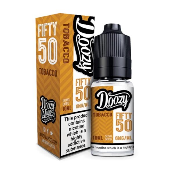 TOBACCO 10ML E LIQUID DOOZY 50/50 PACK OF 10