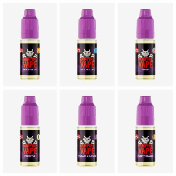VAMPIRE VAPE E LIQUID 10 X 10ML = 100ML