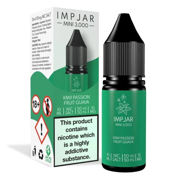 KIWI PASSIONFRUIT GUAVA 10ML NIC SALT IMP JAR