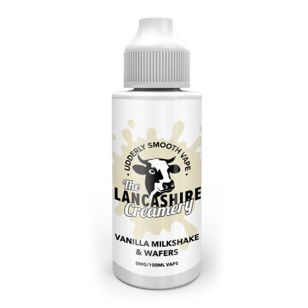 VANILLA MILKSHAKE & WAFERS 100ML E LIQUID THE LANCASHIRE CREAMERY