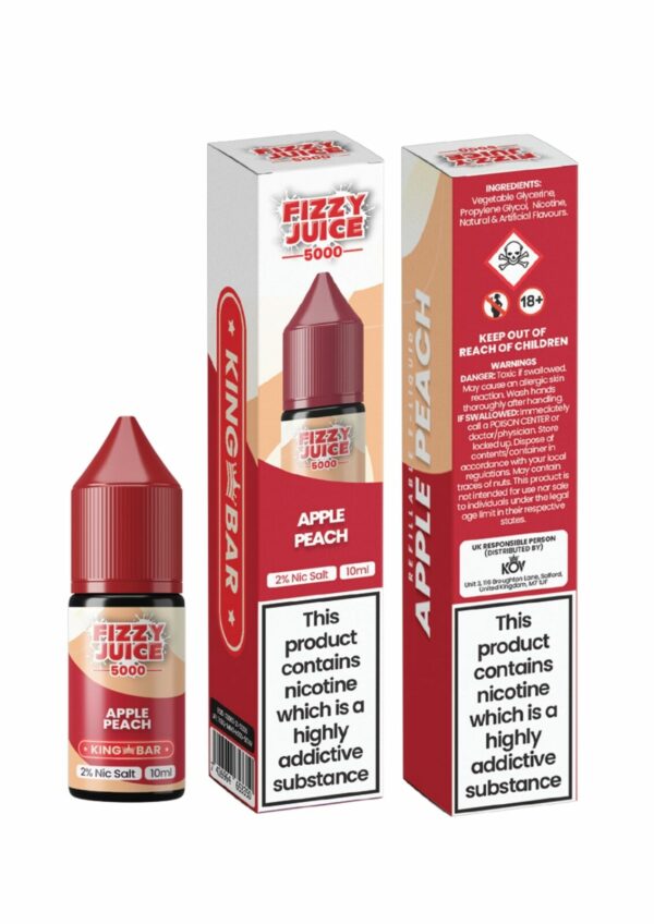 APPLE PEACH 10ML NIC SALT FIZZY JUICE 5000