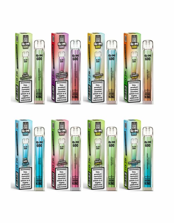AROMA KING GEM 600 DISPOSABLE VAPE KIT 20MG EXP