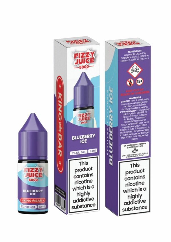 BLUEBERRY ICE 10ML NIC SALT FIZZY JUICE 5000
