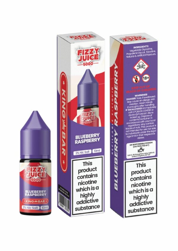 BLUEBERRY RASPBERRY 10ML NIC SALT FIZZY JUICE 5000
