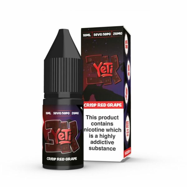 CRISP RED GRAPE BAR SALTS 10ML NIC SALT YETI 3K