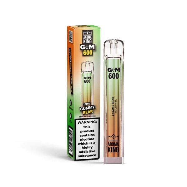 AROMA KING GEM 600 DISPOSABLE VAPE KIT 20MG EXP - Image 2