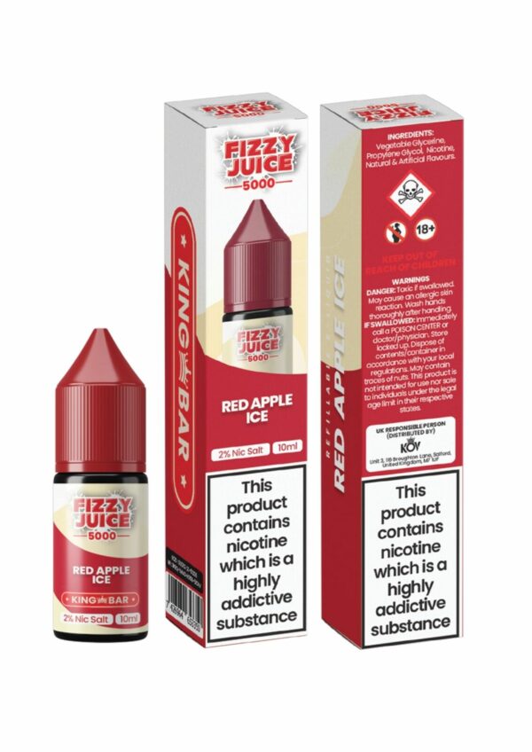 RED APPLE ICE 10ML NIC SALT FIZZY JUICE 5000