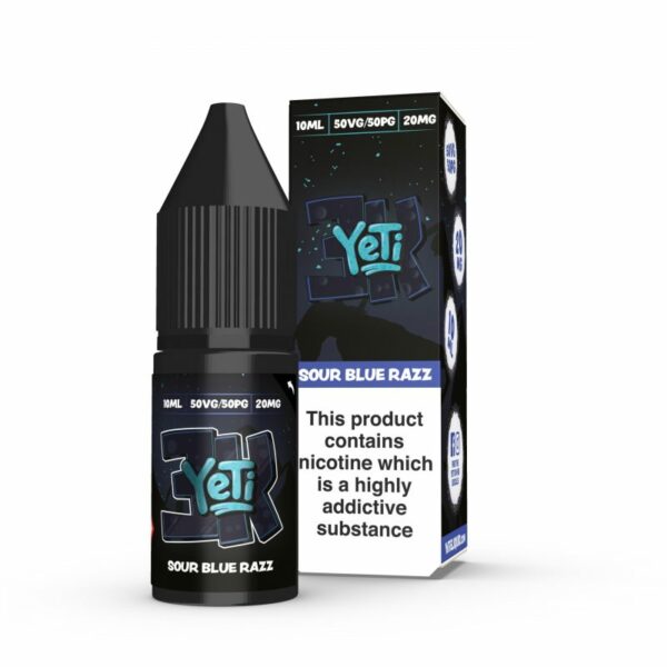 SOUR BLUE RAZZ BAR SALTS 10ML NIC SALT YETI 3K