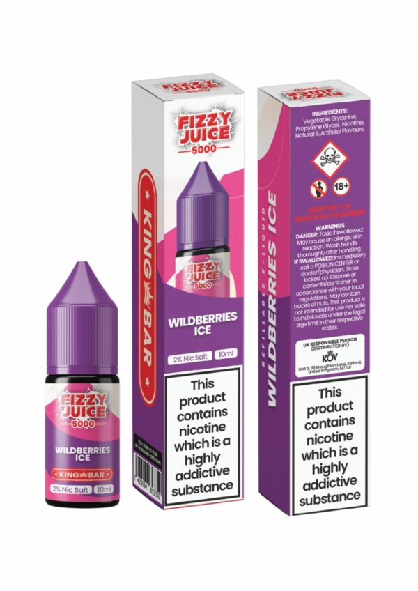 WILDBERRIES ICE 10ML NIC SALT FIZZY JUICE 5000