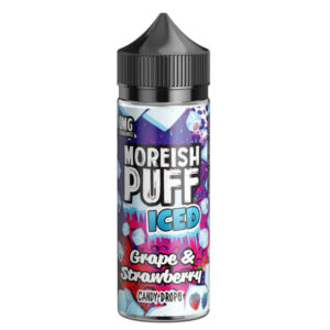 GRAPE & STRAWBERRY CANDY DROPS (ICED) 100ML E LIQUID BY MOREISH PUFF