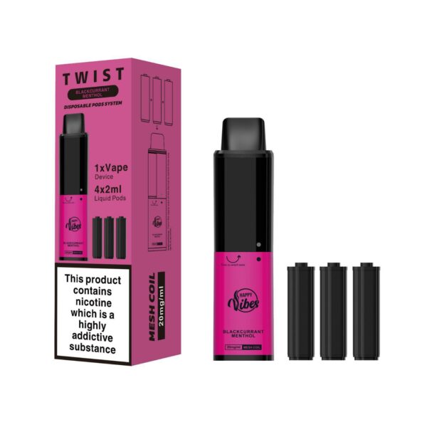 HAPPY VIBES TWIST 2400 PREFILLED POD VAPE KIT 20MG - Image 37