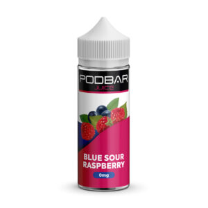 BLUE SOUR RASPBERRY 100ML E LIQUID 50/50 PODBAR JUICE BY KINGSTON