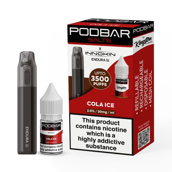 PODBAR BY KINGSTON X INNOKIN S1 REFILLABLE POD VAPE KIT 3500 - Image 14