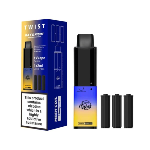 HAPPY VIBES TWIST 2400 PREFILLED POD VAPE KIT 20MG - Image 43