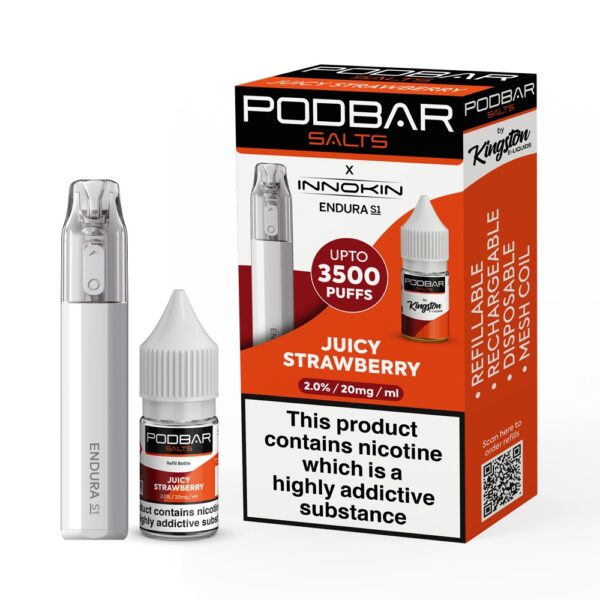 PODBAR BY KINGSTON X INNOKIN S1 REFILLABLE POD VAPE KIT 3500 - Image 6