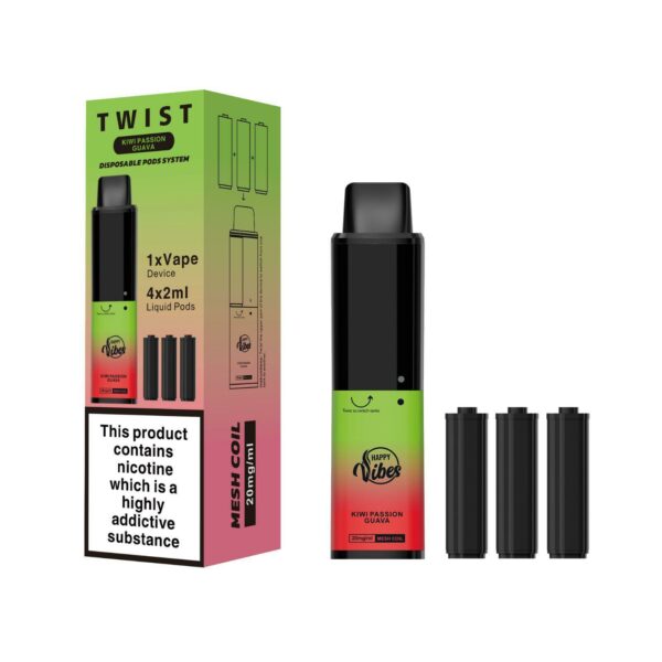 HAPPY VIBES TWIST 2400 PREFILLED POD VAPE KIT 20MG - Image 41