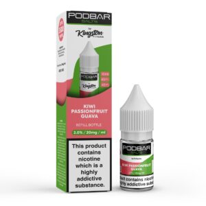 KIWI PASSION FRUIT GUAVA 10ML NIC SALT PODBAR SALTS BY KINGSTON