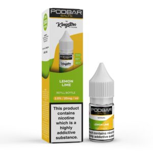 LEMON LIME 10ML NIC SALT PODBAR SALTS BY KINGSTON