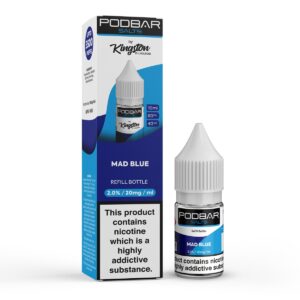 MAD BLUE 10ML NIC SALT PODBAR SALTS BY KINGSTON