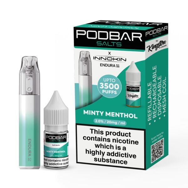 PODBAR BY KINGSTON X INNOKIN S1 REFILLABLE POD VAPE KIT 3500 - Image 30