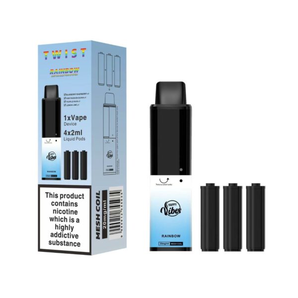 HAPPY VIBES TWIST 2400 PREFILLED POD VAPE KIT 20MG - Image 33