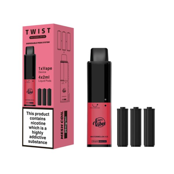 HAPPY VIBES TWIST 2400 PREFILLED POD VAPE KIT 20MG - Image 34