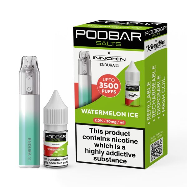 PODBAR BY KINGSTON X INNOKIN S1 REFILLABLE POD VAPE KIT 3500 - Image 34
