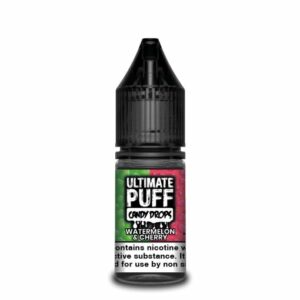WATERMELON & CHERRY CANDY DROPS 10ML E LIQUID 50/50 ULTIMATE PUFF PACK OF 10