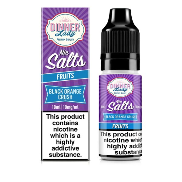 BLACK ORANGE CRUSH FRUITS 10ML NIC SALT DINNER LADY
