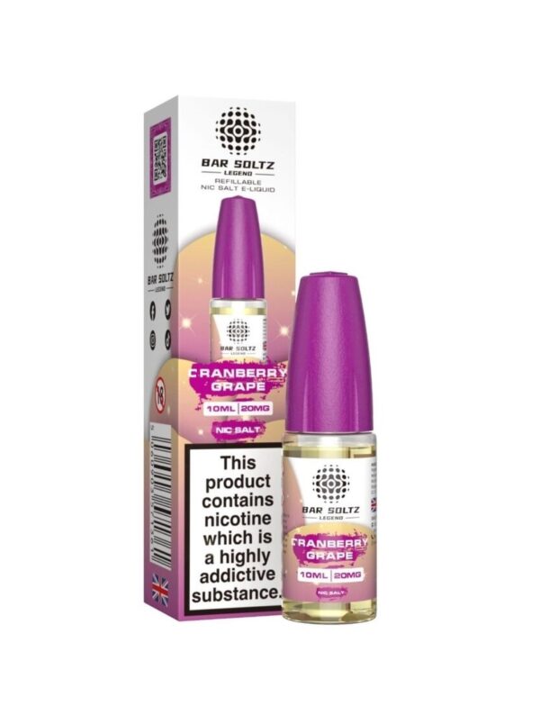 CRANBERRY GRAPE 10ML NIC SALT BAR SOLTZ LEGEND