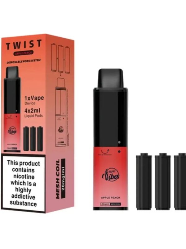 HAPPY VIBES TWIST 2400 PREFILLED POD VAPE KIT 20MG - Image 25