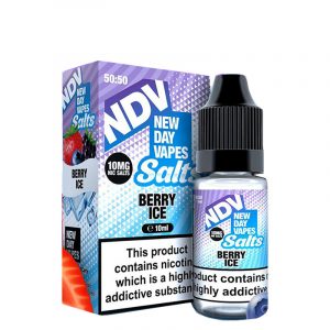 BERRY ICE 10ML NIC SALT NEW DAY VAPES (NDV) PACK OF 5 EXP