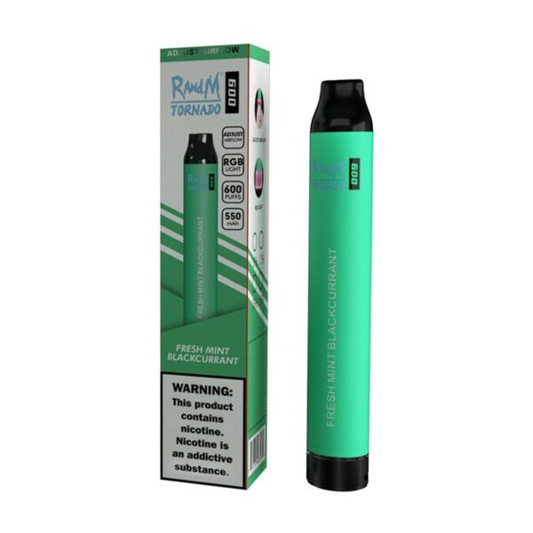 R AND M TORNADO 600 DISPOSABLE VAPE KIT 20MG - Image 6