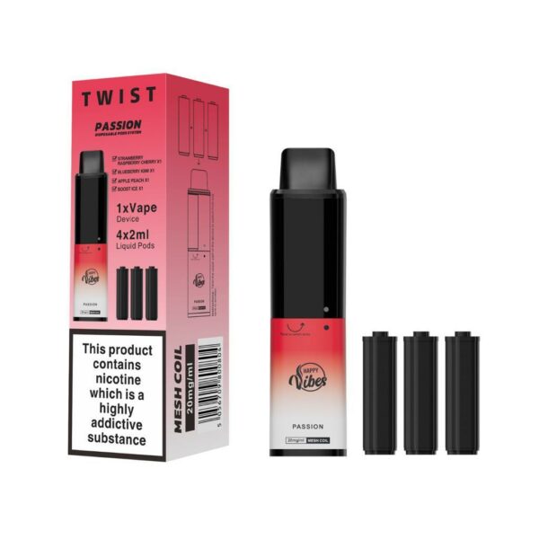 HAPPY VIBES TWIST 2400 PREFILLED POD VAPE KIT 20MG - Image 31